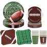 Football Party Supplies Kit Serve 25,Includes Touchdown Dinner Plates, Football Birthday Party Football Game Day Tailgate Party Decorations
