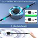 100W Retractable Multi Charging Cable 6A 3in2 MFi Certified iPhone 15 16 Car Charger Cord Retractable Cell Phone Charger with Type C/Micro USB/Lightning for Galaxy iPhone Android Pad MacBook 4FT