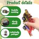 24 Sets Valentines Day Gift Set with Dinosaur Pull Back Cars Dino Greeting Cards Bulk Pull Back Dino Cars for Valentine Exchange Gifts Goodie Bag Stuffers Party Favors