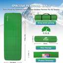 Buheco Sleeping Pad for Camping, Self-Inflating 9.5 R Value 3" Ultra-Thick Memory Foam Comfort Plus Camping Mats for Backpacking Travelling & Hiking Portable Air Mattress for 4-Season Green, Single