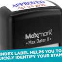 MaxMark Self-Inking Rubber Date Office Stamp with Received Phrase Blue Ink & Date RED Ink (Max Dater II), 12-Year Band