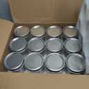 Yodecy 12 Pack 16 oz Wide Mouth Clear Mason Jars with Silver Metal Lids, Canning Jars for Overnight Oats, Food Storage, Dry Food, Snacks, Candies and More