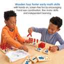 Excellerations Peg Number Board, Included: 10 Rubberwood Boards + 55 Wood Pegs + Storage Bag, Montessori Math Materials, Learning Manipulatives, Counting for Kids, Reggio Emilia Classroom Essentials