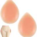 JJUNW 2 Pcs Hip Dip Pads for Women, Self-Adhesive Silicone Hip Pads, Reusable Butt Lift Pad Fill Hips Dips Create Round Butt & Hourglass Figure (Skin Color)