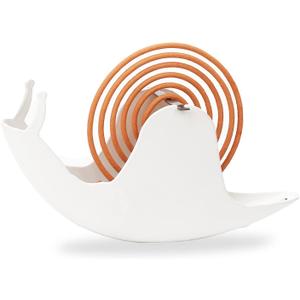 Snail Mosquito Coil Holder Iron Metal Fireproof Incense Burner Bracket,Animal Mosquito Incense Coil Holder Hanging Coil Rack for Home Office Bedroom Decor,Mosquito Coil Ornament (White)