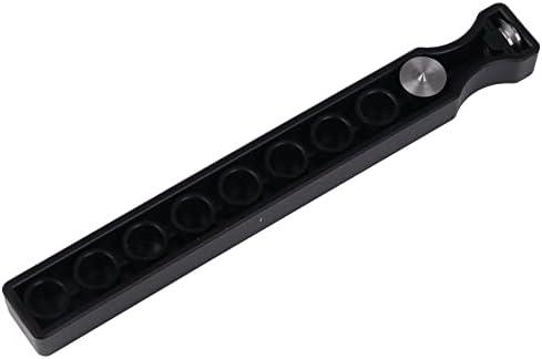 Yibuy Bass Drum Head Port Punch Tool Adjustable 2-10" Hole 139x17x12mm Black