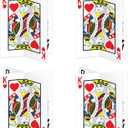 Beistle 4-Pack 3-D Playing Card Centerpieces, Table Decorations for Casino Themed Parties & Gatherings, Game Night Decorations with Poker Cards, 12