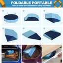 Dog Pool for Large Dogs, Kiddie Pool Hard Plastic, Dog Bathtub Portable, Foldable Pool for Dogs Slip-Resistant (Blue, L-47"x12")