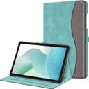 Fintie Case for Samsung Galaxy Tab A11+ Plus 11 Inch 2025/ A9+ Plus 2023, Multi-Angle Viewing Smart Stand Back Cover with Pocket Auto Wake/Sleep, Turquoise