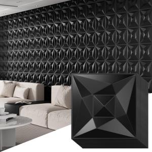 40 PCS 3D Wall Panels for Interior Dcor White 11.8"*11.8" Wall Covering PanelsPVC Textured 3D Tile for Living RoomBedroom DIY Interior Wall Dcor