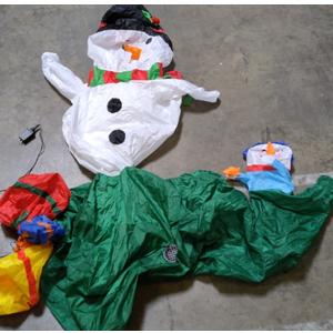 5 FT Christmas Inflatable Snowman Outdoor Yard Decorations, Xmas Blow up Snow Man Built-in Colorful Rotating LED & LED Lights, Winter Outside Decorations for Garden Patio Lawn Party Xmas Gifts