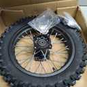 12'' Rear Wheel 80/100-12 3.00-12 Dirt Bike Tire and Inner Tube Assembly for 110cc 125cc SSR SR125 CX65 TaoTao DB14 Coolster QG-214 with Brake Rotor 428 41T Chain Sprocket