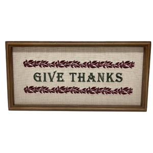 HH 7.9 in wood wall sign give thanks