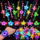 48PCS Light Up Fidget Spinner Bracelets Glow Party Favors Bulk for Kids 4-8 8-12 Summer Goodie Treat Bag Stuffers Classroom Treasure Toys Carnival Prize Pinata Birthday End of Year Student Return Gift