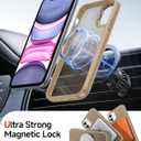 LeYi Phone Case for iPhone-11 Gold, for Magsafe with Stand [ Kickstand Ring Holder] Cover Funda para iPhone 11 Women Man Magnetic Mag Safe Rugged Military Grade Protective Slim ipone 11case, Gold