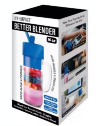Better Blender 16 Oz Cordless USB Rechargeable Turbo Power