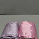 2 Pack Satin Crib Sheets Girl, Silky Baby Sheet 52x28x8 Great for Sensitive Hair, Fitted Toddler Bed Cover (Pink & Purple)