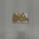 15 Pcs 100lb Picture Hangers Double Headed Screws Picture Hanging Kit Hooks Self Tapping Wall Hangers Screw for Keyholes D-Rings Sawtooth Drywall Wooden Wall Picture Hanging Nails, Gold