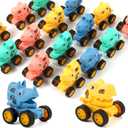 18Pcs Dinosaur Pull Back Cars Set for Kids Toddlers, Bulk Mini Racing Vehicles Toys Party Favors, Pinata Fillers, Goodie Bag Stuffers, Classroom Prizes for Boys Girls