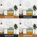 Large Wall Clock for Living Room Decor - 47cm/ 18 Inches Silent Non-Ticking Metal Wall Clocks Battery Operated, Vintage Decorative Modern Wall Clock for Bedroom, Office, Farmhouse Decor