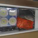 7 Tier Floating Wall Shelf with Lights, Tall Display Lack Shelf, Black, 9.85 x 9.3 x 77 inches
