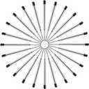 2 x HeTaoCat Black Ink Refill Pack of 5, Replaceable Ballpoint Pen Refills, Medium Point Metal Refil (Black)