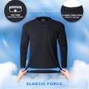 GEMYSE Men's Long Sleeve Shirts Sun Protection Athletic Breathable Moisture Wicking Rash Guard Shirt for Fishing Workout (Black, XXXL)