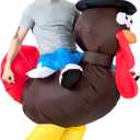 YEAHBEER Inflatable Turkey Costume Adult, Blow up Costumes for Adults,Thanksgiving Costumes for Party Funny Turkey Suits (Red)
