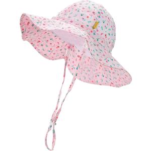 Baby Girls Sun Hat Cute Flower Toddler Summer Outdoor Infant Beach Wide Brim Flowers and tie dye (6-24 Months, Colorful Flower)
