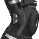 NEENCA Professional Knee Brace for Knee Pain, Adjustable Hinged Knee Support with Removable Side Stabilizers, Strong Stability for Joint Pain Relief, Arthritis, Meniscus Tear, ACL, PCL, Runner, Sports (Large, Black - Single)