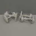 The Metal Magician Wall Mounted Floral Curtain Holdbacks (Pack of 4) - Boho Flowery Curtain Holders for Living Room, Bedroom, Office Drapes - Farmhouse Tiebacks for Curtains (White Fleur)