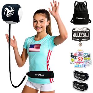 Volleyball Training Equipment Aid - Practice Your Serving, Setting & Spiking with Ease, Great Solo Serve & Spike Trainer for Beginners & Pro, Perfect Volleyball Gift