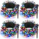 Joomer Solar Christmas Lights Outdoor, 4 Pack Total 156FT 400LED 8 Lighting Modes Solar String Light Waterproof Fairy Tree Lighted for Garden Yard Patio Christmas Decoration (Multicolor)