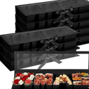 Dunzoom 8 Pack Xmas Letter Boxes for Christmas Gift Wrapping Xmas Letter Shaped Empty Flower Gift Box Fillable Christmas Party Favors Candy Presents Packaging(Black,Clear Lid)