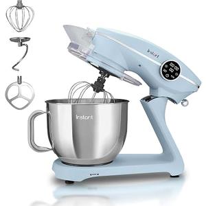 Instant Pot Instant Stand Mixer Pro,600W 10-Speed Electric Mixer with Digital Interface,7.4-Qt Stainless Steel Bowl,Dishwasher Safe Whisk,Dough Hook and Mixing Paddle, Pearl