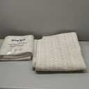 Collive Boho Washable Area Rugs 3x5 Kitchen Area Rugs Rubber Backed Woven Braided Carpet Non-Slip Farmhouse Bedroom Rugs Tan Indoor Front Door Rugs for Entryway Bathroom Balcony, Natural