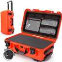 NANUK 935 Hard Case with Cubed Foam Waterproof Protective Equipment Case with Wheels, 22 x 14 x 9 Dustproof and Impact Resistant, Airline Carry-On Approved Orange