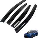 4-Pack Window Visor Deflector Sun Rain Guards JDM Style Black Replacement for 2015-2019 WRX STI