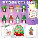 48 Set Christmas Picture Frame Craft Kit DIY Paper Holiday Christmas Crafts Bulk Xmas Tree Flower Pot Gingerbread Stickers for Xmas Party Decorations Classroom Art Project Home Activities