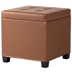 ABHENG Steel Frame Square Ottoman with Storage Caramel UASND645Z
17.7" x 17.7" x 17.7", Hold 660 lbs, 48L Storage Capacity, Waterproof Synthetic Leather, Removable Lid, for Dorm Living Room