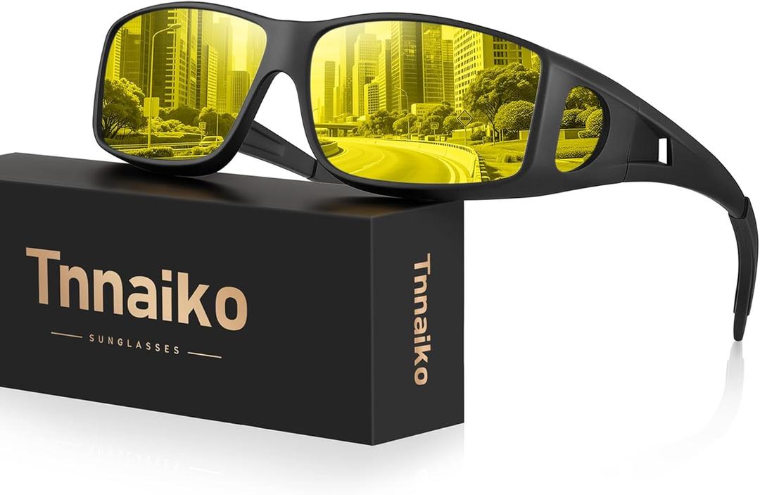 Night Driving Glasses for Men and Women Anti-Glare Night Vision Glasses for Safe Driving at Night