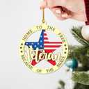 Veteran Ornaments - Veteran Christmas Ornament - 2 Layer Wooden Ornaments, Veteran Xmas Gift, Ornament Gift for Veterans, Gifts for Veteran Soldier Armed Forces Military Memorial (Style 1)