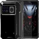 Cover for Doogee Fire 6 Max Phone Case,Anti Fingerprint TPU Soft ShellTempered Glass Screen Protector [1 Pack] [6.72 inches] Black