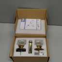 Crystal Door Knobs Interior, Vintage Passage Glass Antique Brass Door Knobs Octagon for Hall Closet