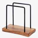 Acacia Wood Napkins Holder with Metal Wire, Standing Napkin Holder for Table, Kitchen & Dining Room Dcor