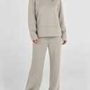 ANRABESS Women's 2 Piece Lounge Sets Casual Travel Outfits Wide Leg Tracksuit Sweatsuits Matching Set 2026 Fall Clothes (X-Large, Light Grey)