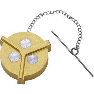 9114 Non-Locking Fuel Cap Fuel Cap Female, 2" Diameter, 11-1/2" NPSF Thread/Inch, 2-1/4" Diameter Over Thread, 2.37" Inside, Brass. Replaces# 600007, 431008, 9114