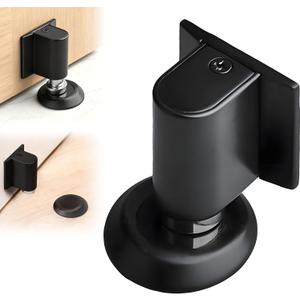 2 x 2026 New Door Wedge Stopper, Magnetic Doors Stoppers for Bottom of Door, No Drill Invisible Doorstops for Inside Door, Heavy Duty Magnetic Doors Catch Holder to Keep Doors Open