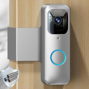 NANW Blink Doorbell Mount, NANW Full-Metal Anti-Theft Doorbell Camera Mount for Blink Video Doorbell 1st Gen, Not for 2nd Gen (Newest Model), No-Drill and Not Block Motion Sensor Bracket, Silver