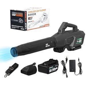 Aoypalp Leaf Blower Cordless with Battery - 40V Powerful Electric Leaf Blower, 600CFM &180MPH and Variable-Speed with 7.5Ah Battery and Charger for Lawn Care, Patio, Dust, Blowing Leaves (Grey)